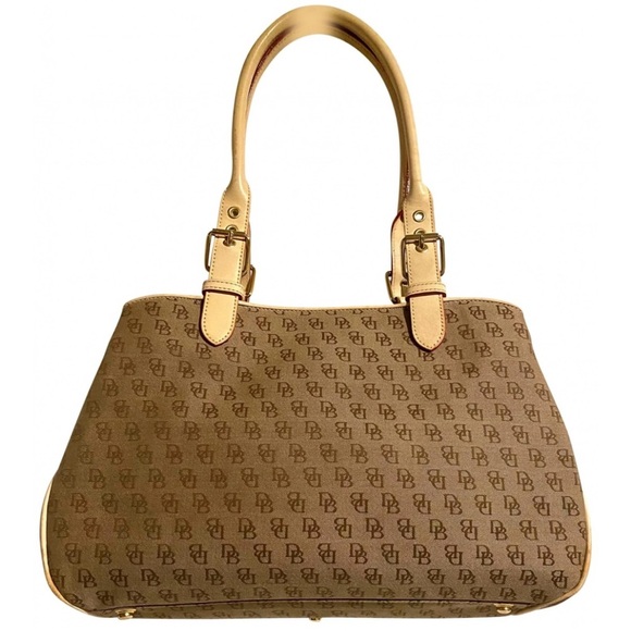 Dooney bourke DB signature print canvas Designer Tote Bag - Picture 1 of 12